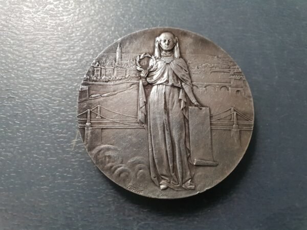 FRANCIA VILLA DE  TOULOUSE ESTUDIOS PRIMARIOS MEDALLA BROZE PLATEADO 50 mm