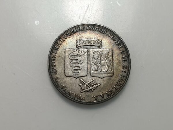 AUSTRIA MILAN LOMBARDO VENETO FRANCESCO I FRANZ MEDALLA INCORONAZIONE 1815 PLATA