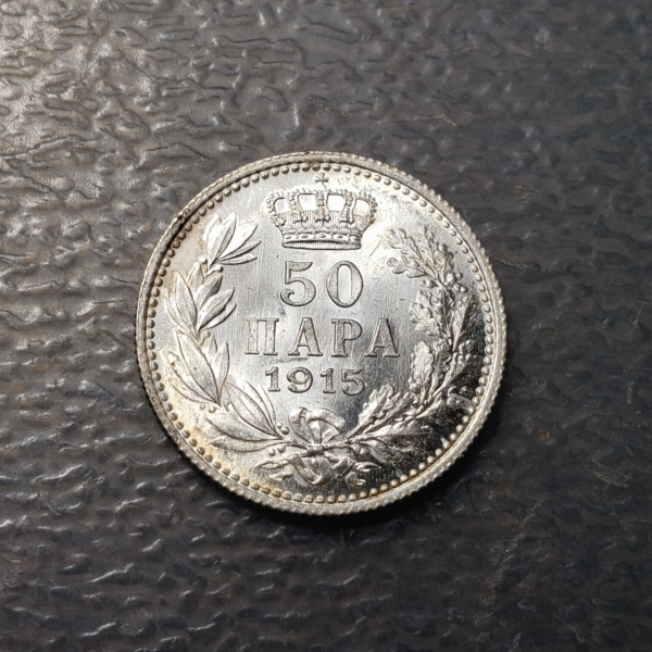 SERBIA 50 PARA 1915 SC UNC BRILLO ORIGINAL - Imagen 2