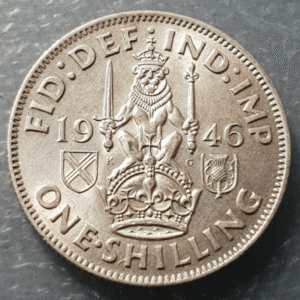 GRAN BRETAÑA GREAT BRITAIN INGLATERRA GEORGE VI SHILLING 1946 LEON ESCOCIA SC-