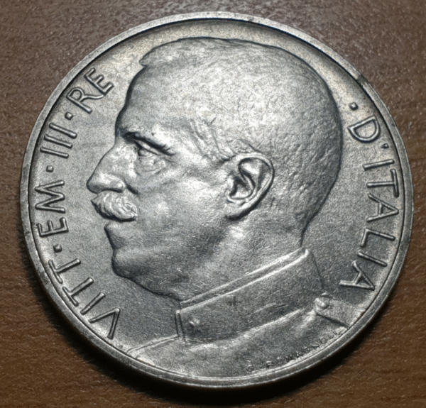 ITALIA REINO VITTORIO EMANUELE III 50 CENTESIMI 1919 CANTOLISO EBC+ FECHA ESCASA - Imagen 2