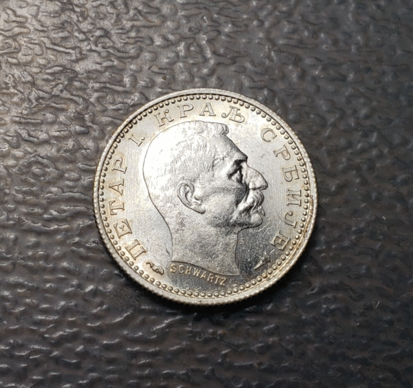 SERBIA 50 PARA 1915 SC-/SC BRILLO ORIGINAL