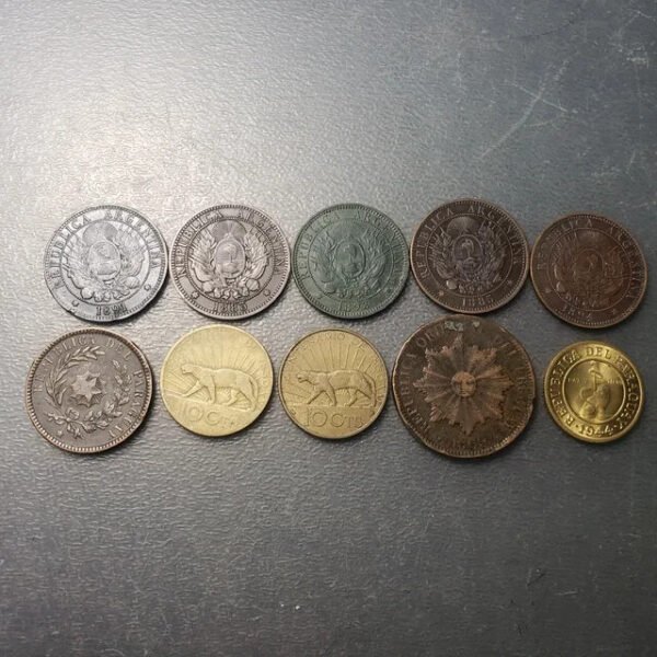 LOTE 10 MONEDAS SUDAMERICA AMERICA DEL SUR SOUTH AMERICA