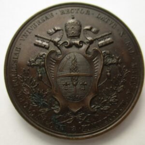 VATICANO MEDALLA ANUAL OFICIAL PAPA LEON XIII AÑO I 1878 - BRONZE