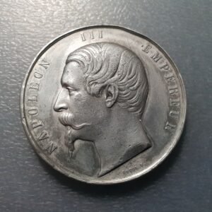 FRANCIA PIEMONTE INDEPENDENCIA ITALIA REINO CERDEÑA MEDALLA 1859 50 mm DOBLEZ