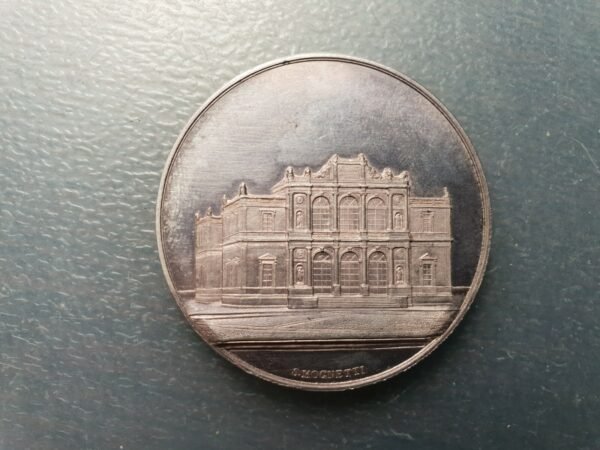 SUIZA SWITZERLAND GINEBRA GENEVE GENEVA CONSERVATORIO MUSICA MEDALLA PLATA 40 mm