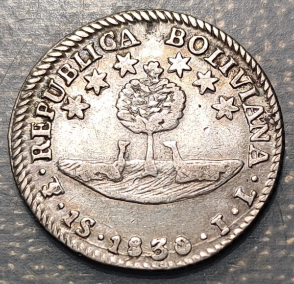 BOLIVIA POTOSI 1 SOL 1830 JL NICE - Imagen 2