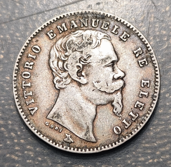 ITALY KINGDOM VITTORIO EMANUELE III FLORENCE 1 LIRA 1860 ELECTED KINGDOM