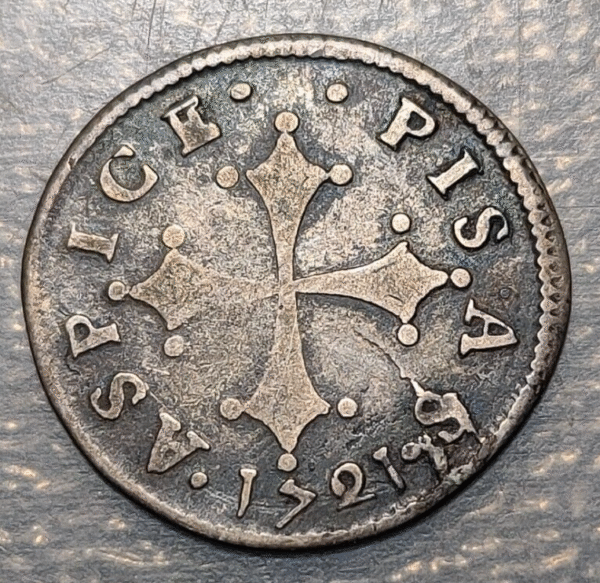 ITALY TUSCANY PISA COSIMO III MEDICI 1/2 GIULIO 1721 "SPECIOSA" - Imagen 2