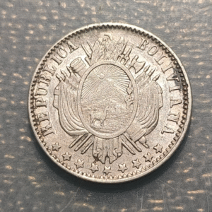 BOLIVIA 10 CENTAVOS 1875 FE KM 158.1 MBC+