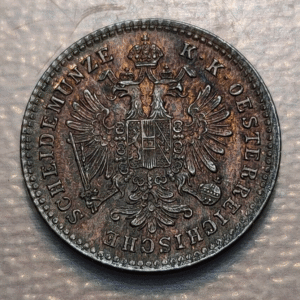 AUSTRIA 1 KREUZER 1881 SC- BRILLO ORIGINAL