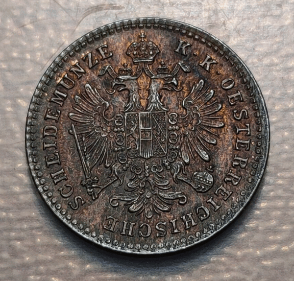AUSTRIA 1 KREUZER 1881 SC- BRILLO ORIGINAL