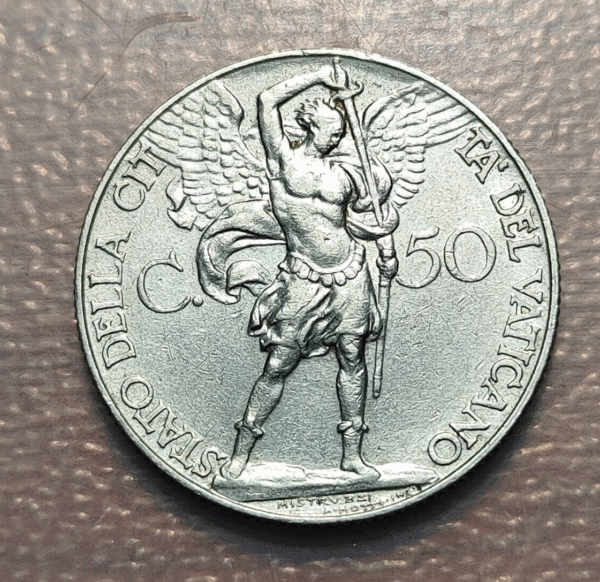 VATICANO 50 CENTESIMI 1935 FECHA MAS RARA MBC - Imagen 2