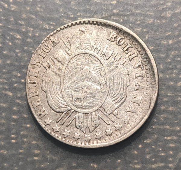 BOLIVIA 10 CENTAVOS 1882 FE KM 158.2 MBC
