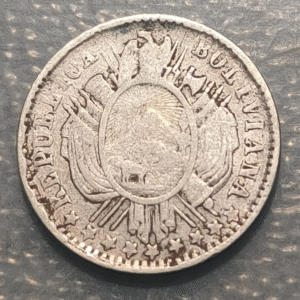 BOLIVIA 10 CENTAVOS 1880 KM 158.2 MBC-/MBC