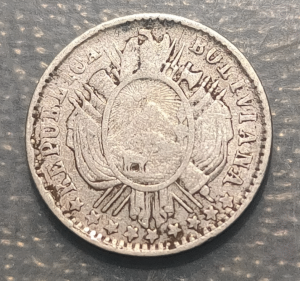 BOLIVIA 10 CENTAVOS 1880 KM 158.2 MBC-/MBC