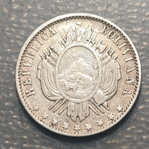 BOLIVIA 10 CENTAVOS 1876 KM 158.2 MBC-/MBC