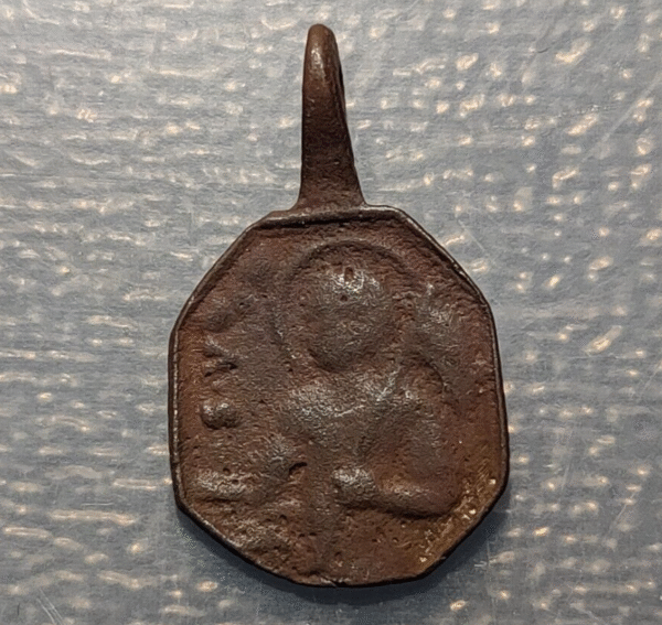 MEDALLA RELIGIOSA SAN ANASTASIO SAN VENANCIO BRONCE 20x12mm