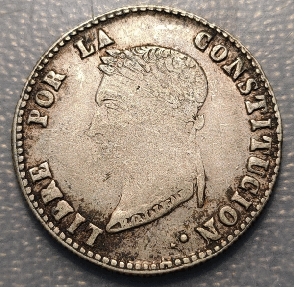 BOLIVIA POTOSI 4 SOLES 1856 FJ BC+/MBC-