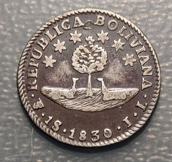 BOLIVIA POTOSI 1 SOL 1830 JL MBC - Imagen 2