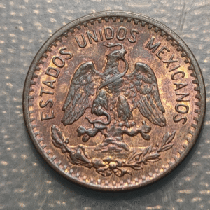 MEXICO 1 CENTAVO 1942 EBC+ BRILLO ORIGINAL