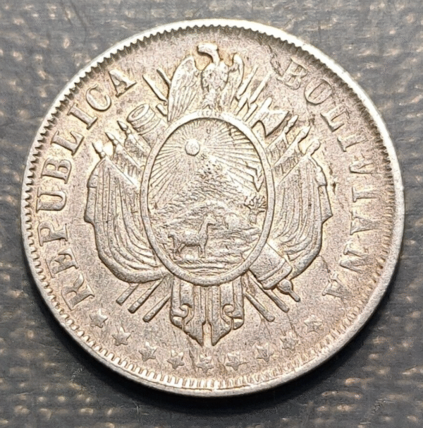 BOLIVIA 20 CENTAVOS 1881 FE MBC+