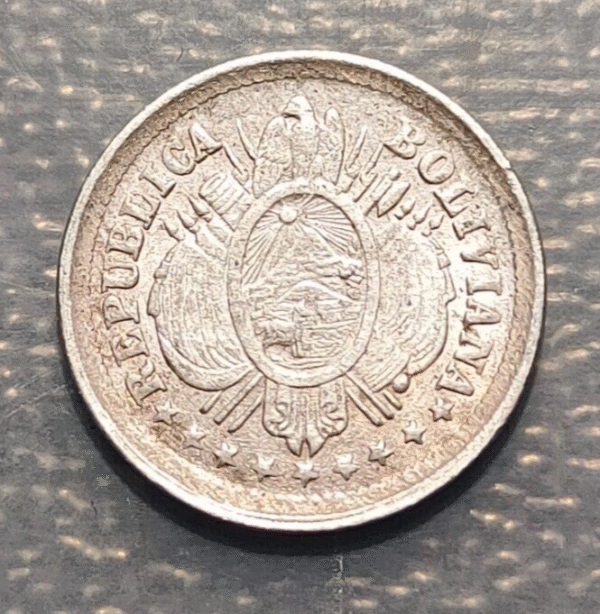 BOLIVIA 5 CENTAVOS 1889 FE EBC+/SC-