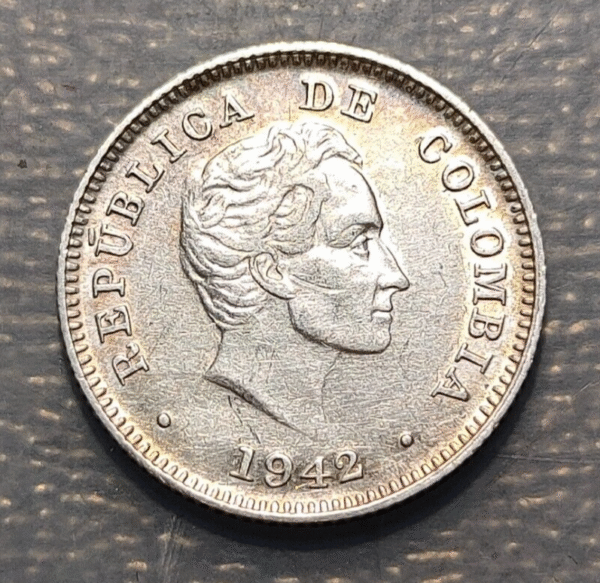COLOMBIA 10 CENTAVOS 1942 EBC