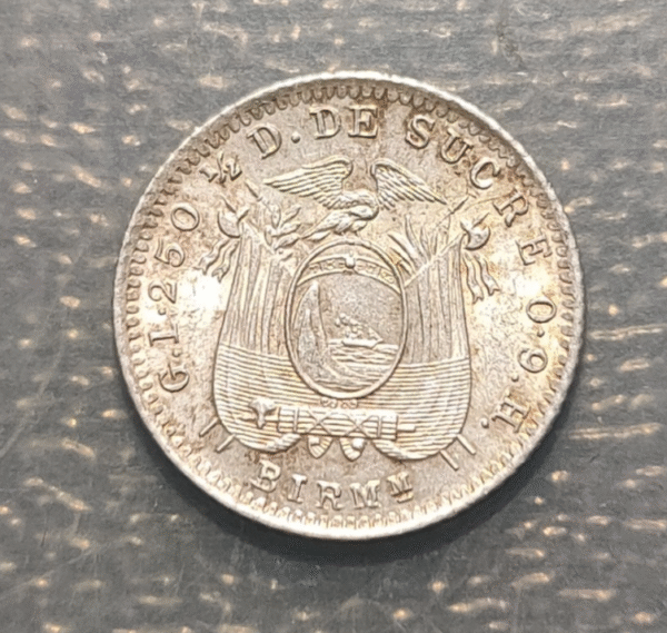 ECUADOR 1/2 DECIMO DE SUCRE 1915 EBC+ - Imagen 2