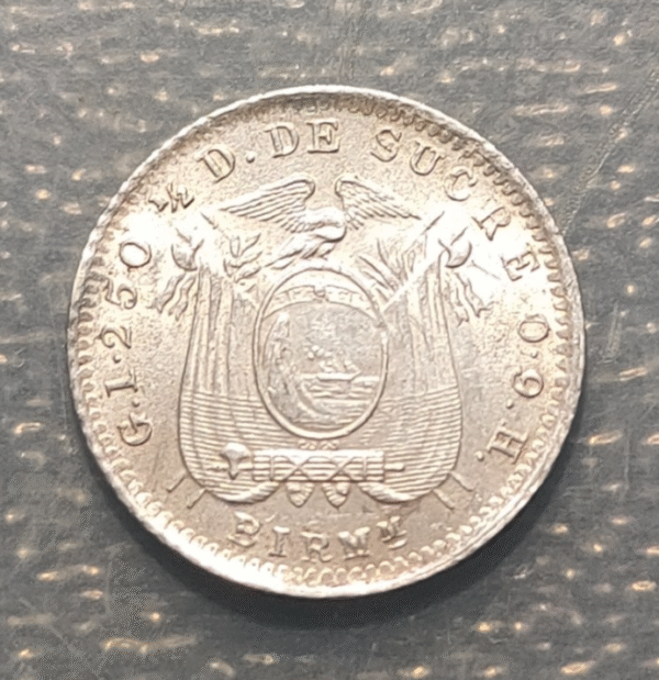 ECUADOR 1/2 DECIMO DE SUCRE 1915 EBC+