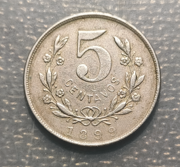 NICARAGUA 5 CENTAVOS 1899 - Imagen 2