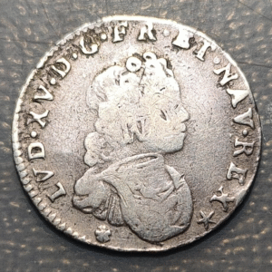 FRANCIA FRANCE LUIS XV LOUIS XV 1/10 ECU 1716 N MONTPELLIER 2,92g MBC-