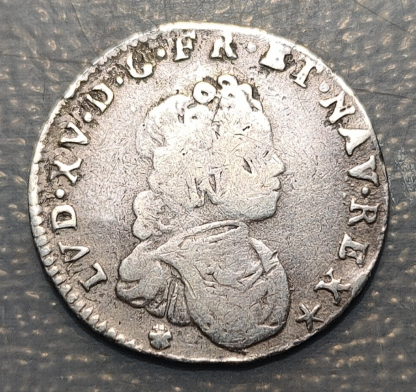 FRANCIA FRANCE LUIS XV LOUIS XV 1/10 ECU 1716 N MONTPELLIER 2,92g MBC-