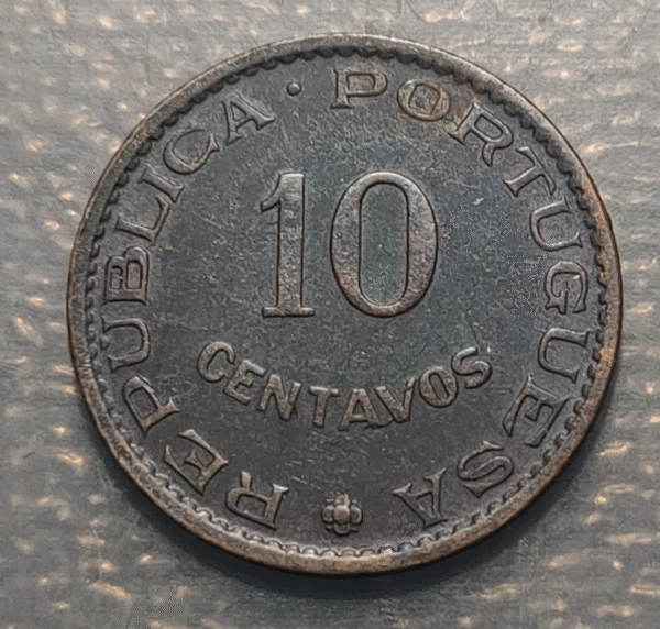 INDIA PORTUGUESA 10 CENTAVOS 1958 - Imagen 2