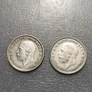 GREAT BRITAIN GRAN BRETAÑA LOTE 2 MONEDAS GEORGE V 6 PENCE 1931 - 1932