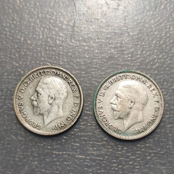 GREAT BRITAIN GRAN BRETAÑA LOTE 2 MONEDAS GEORGE V 6 PENCE 1931 - 1932