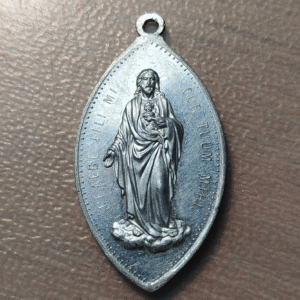 MEDALLA RELIGIOSA JESUS / CORAZON DE JESUS ALUMINIO 43x23 2,09g