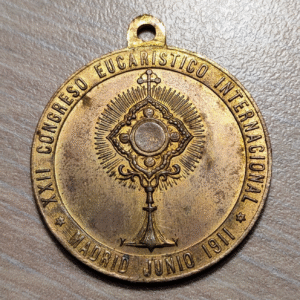 MEDALLA RELIGIOSA MADRID XXII CONGRESO EUCARISTICO INTERNACIONAL 1911