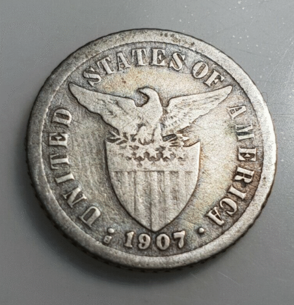 FILIPINAS PHILIPPINES ADMINISTRACION AMERICANA EE UU USA 10 CENTAVOS 1907