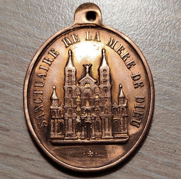 MEDALLA RELIGIOSA FRANCESA PIRINEOS NOTRE DAME BETHARRAM / SANTUARIO MERE DIEU - Imagen 2