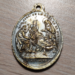 MEDALLA RELIGIOSA SANTA TERESA DE JESUS / SAN JOSE LA VIRGEN Y JESUS 37x28 8,67