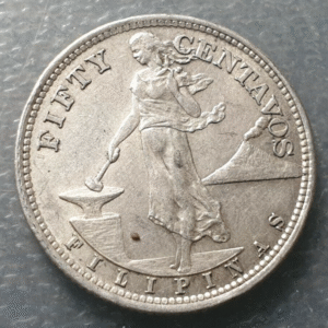FILIPINAS PHILIPPINES 50 CENTS 1945 MBC+
