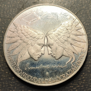 ITALIA FIESTA NACIONAL DE LA UNIDAD ROMA CAPITOLIO MEDALLA 1984 PLATA