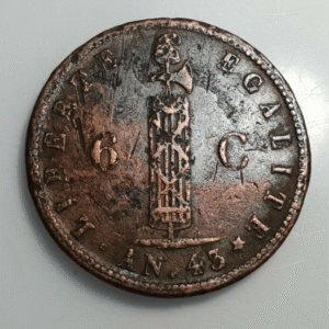 HAITI 6 CENTIMES 1846 AN 43