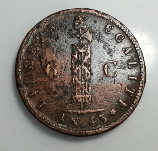 HAITI 6 CENTIMES 1846 AN 43