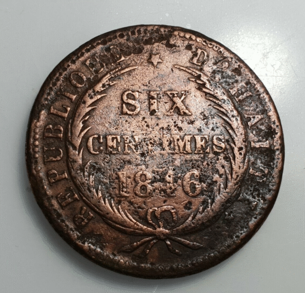 HAITI 6 CENTIMES 1846 AN 43 - Imagen 2