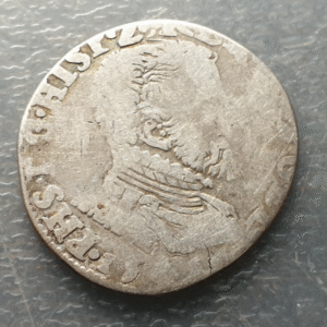 IMPERIO ESPAÑOL PAISES BAJOS NIMEGA FELIPE II 1/5 FILIPSDAALDER ECU 1566 BC