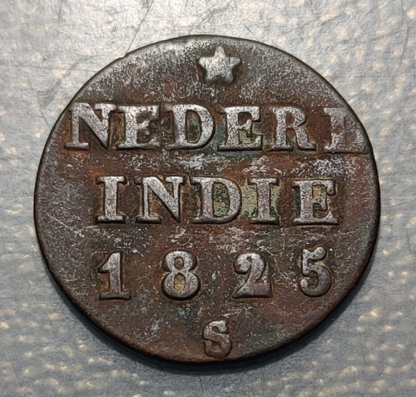 NETHERLANDS EAST INDIES INDIAS NEERLANDESAS 1/4 STUIVER 1825 S KM 287 - Imagen 2