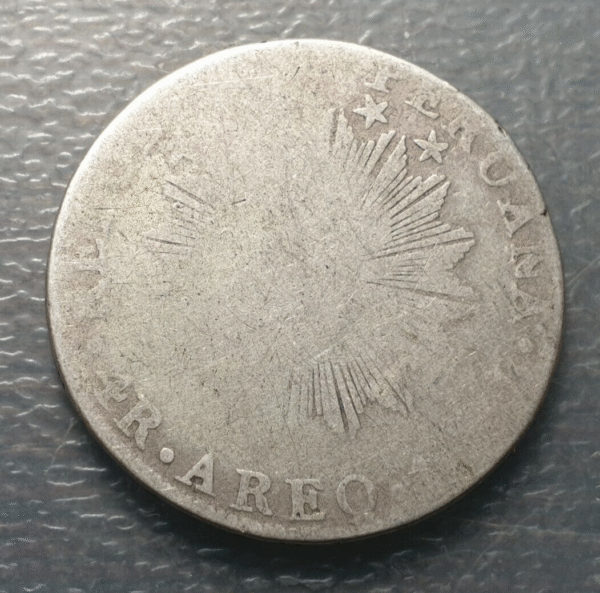 PERU AREQUIPA 4 REALES (1838) FECHA NO VISIBLE KM 172 BC - Imagen 2