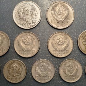 RUSSIA RUSIA URSS LOTE 11 MONEDAS DISTINTAS (5) 10 KOPEKS (4) 15 KOPEKS (2) 20 K